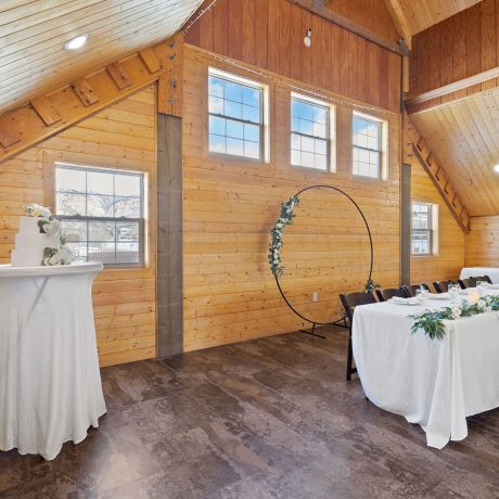 event center interior decorated for wedding